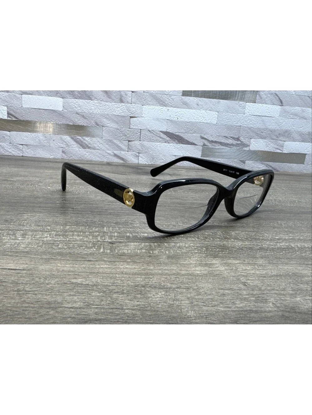Michael Kors Tabitha V MK8016 3099 Black Glitter Rectangle Eyeglasses 52-17-135